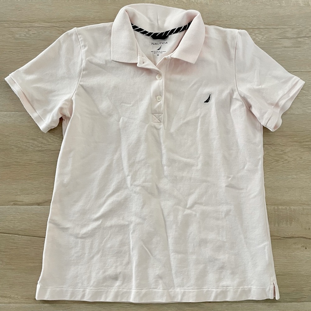 Nautica pink‎ Polo Shirt Top size M